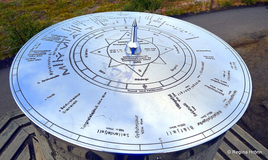 The view-dial at Dimmuborgir North-Iceland