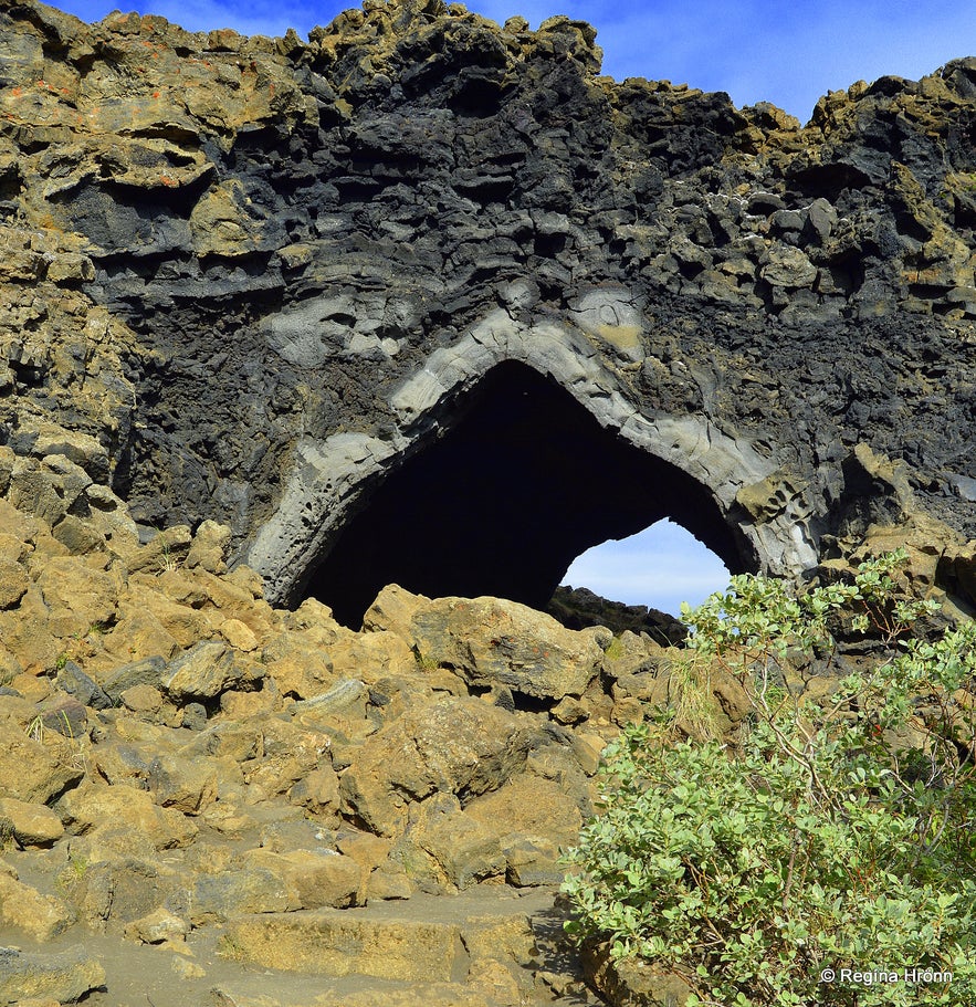 Dimmuborgir in the Mývatn area in northeast Iceland