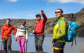 Your glacier guide is an expert on the ice caps of Iceland.