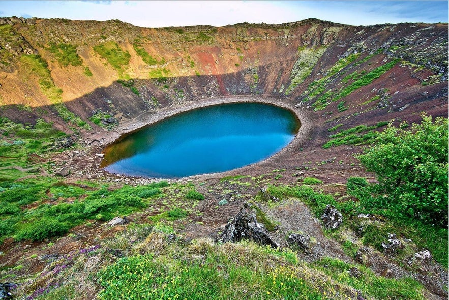 Kerið crater can be found on Grímsnes