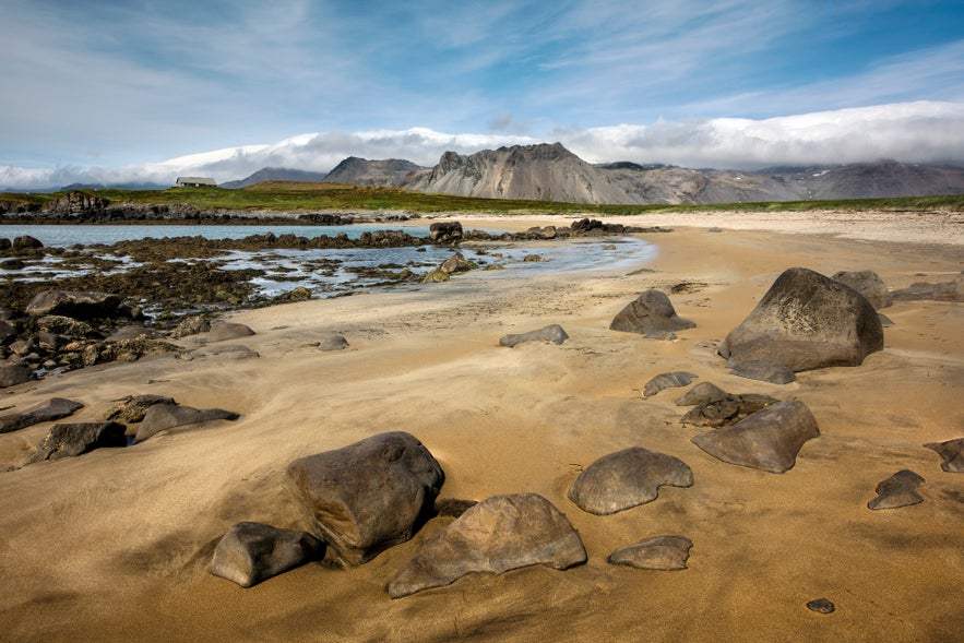 Ytri Tunga white beach in Snæfellsnes