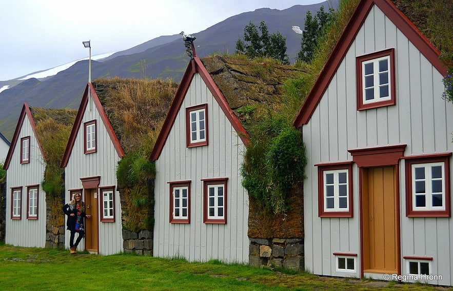 Laufás Turf House in Eyjafjörður in North-Iceland