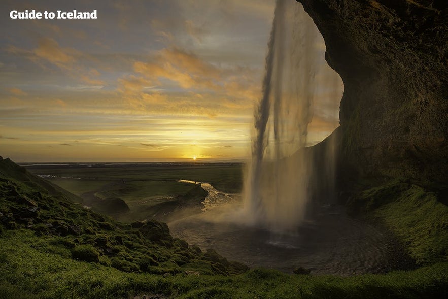 The mighty waterfall Seljalandsfoss on the South Coast of Iceland