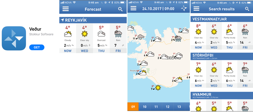 冰島Vedur App