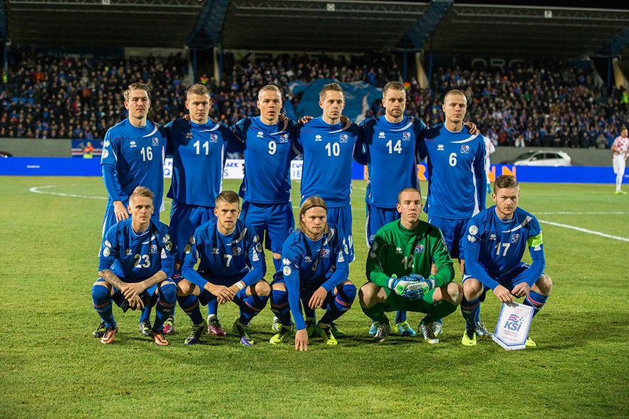 Eleven men, nine braincells. Image by UEFA.