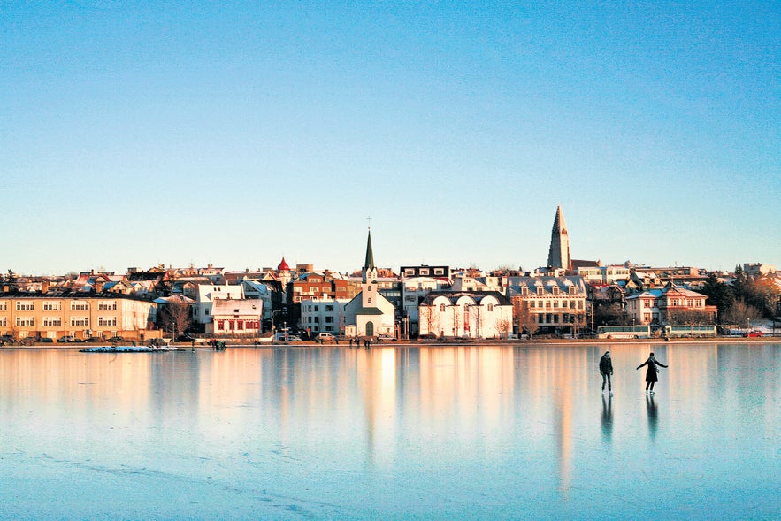 You can go ice skating on Tjörnin as it freezes over in winter!