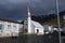 The stone church at Ólafsfjörður, designed by Iceland's first architect Rögnvaldur Ólafsson.