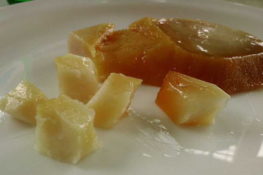 Hakarl is the drawing point of the Bjararh&ouml;fn Shark Museum