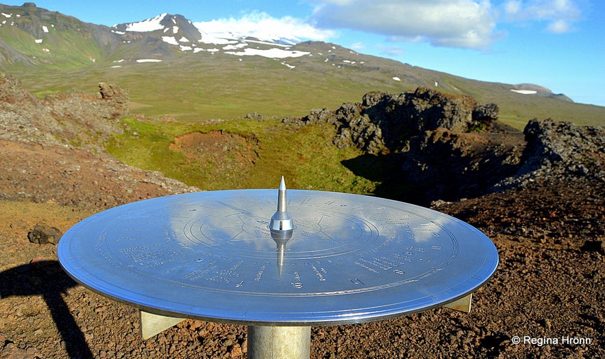 The view dial on top of Saxhóll crater