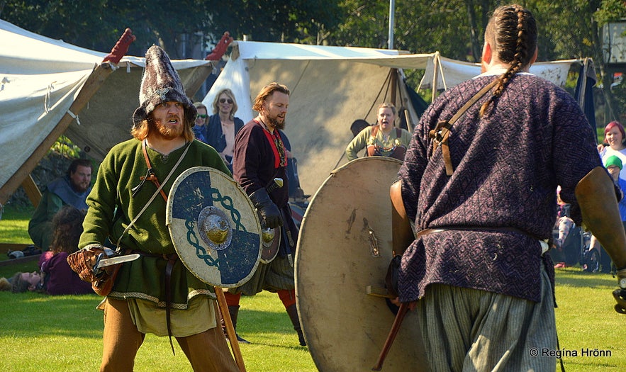 Vikings from the Viking club Rimmugýgur in Iceland