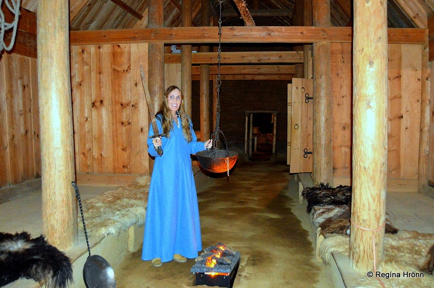 Regína at the The reconstructed Þjóðveldisbærinn - Commonwealth Farm