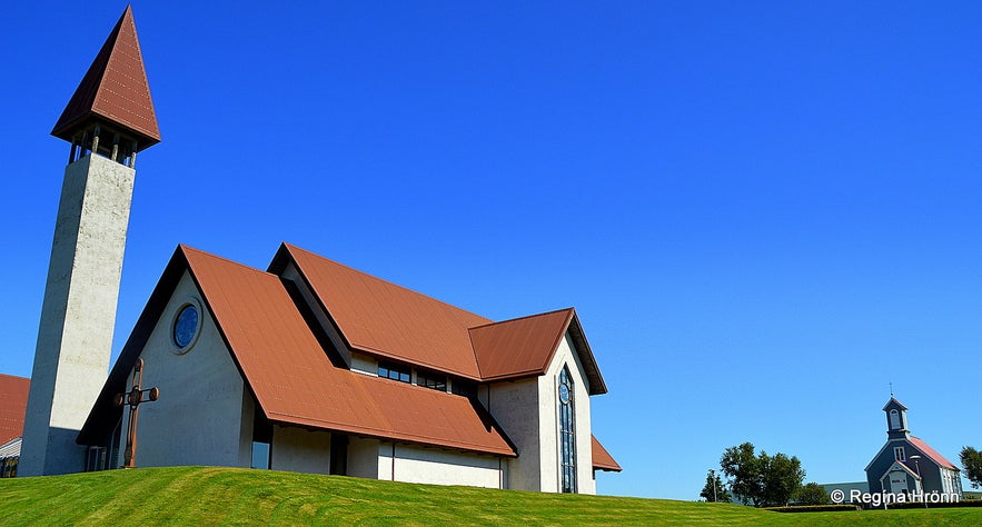 The two Reykholtskirkjur churches at Reykholt