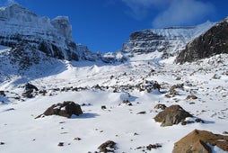 The Dyrfjöll mountains in winter.