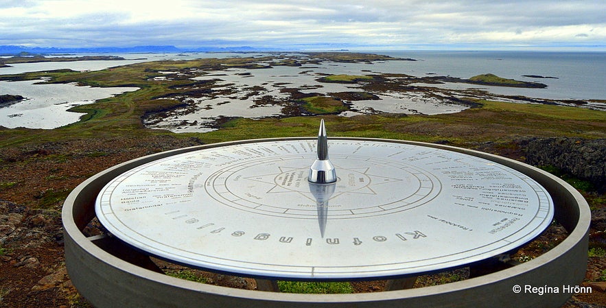 The view-dial at Klofningur West-Iceland