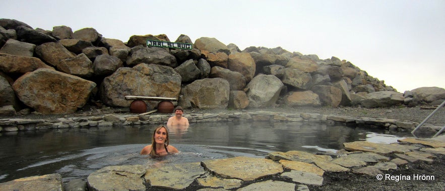 Regína in Jarlslaug geothermal pool North-Iceland