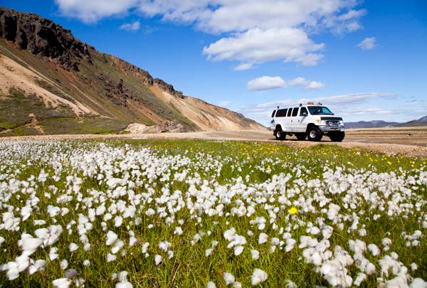 Suitable 4x4 vehicle prepared for safe river crossings on Iceland's Highland F-roads.