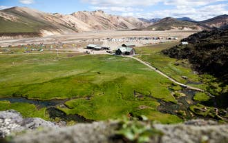 A Landmannalaugar c'è un campeggio per i viaggiatori