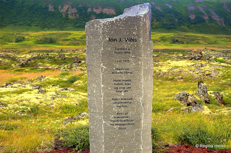 The memorial for Jón J. Víðis in Laxárdalur N-Iceland The memorial for Jón J. Víðis in Laxárdalur N-Iceland