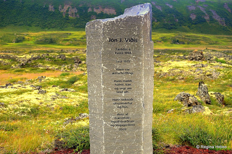 The memorial for Jón J. Víðis in Laxárdalur N-Iceland