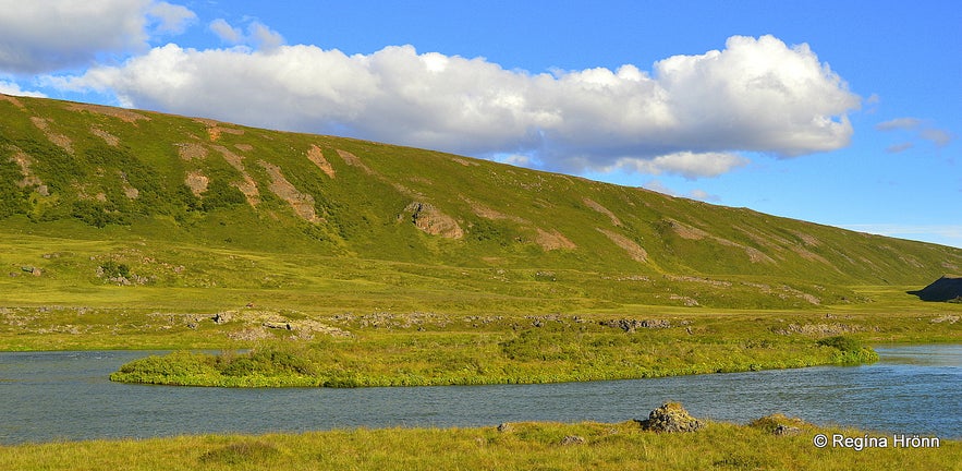 Víðir island in Laxá river in Laxárdalur N-Iceland