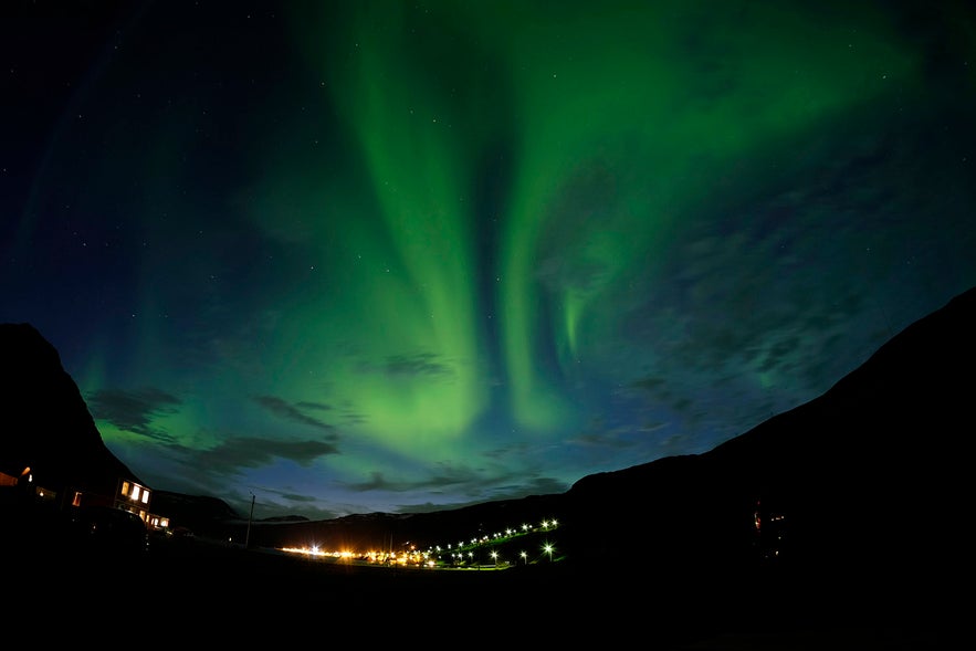 Nordlichter in Osten Islands