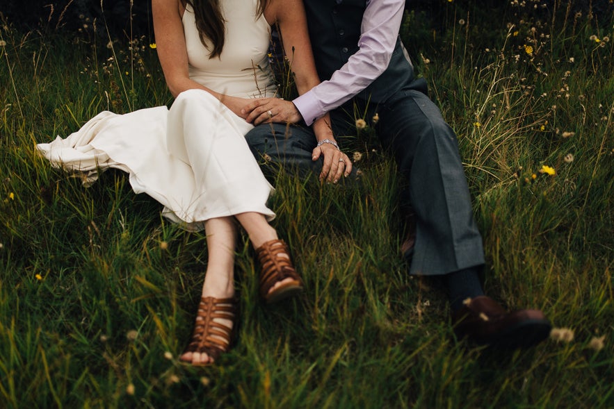 Icelandic summer weddings can be mild and sunny