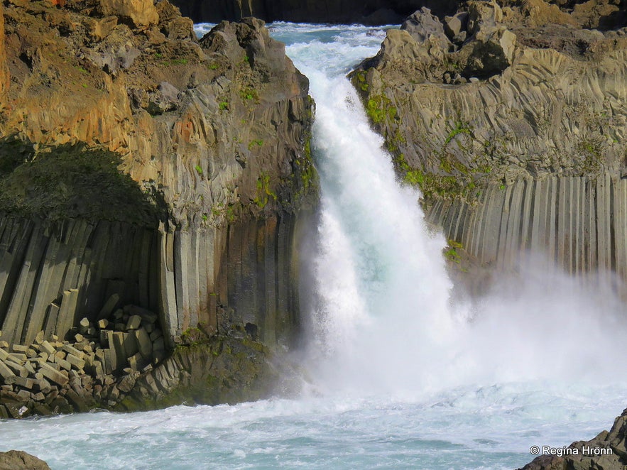 The extraordinary Aldeyjarfoss Waterfall in North-Iceland in beautiful Basalt Column Settings