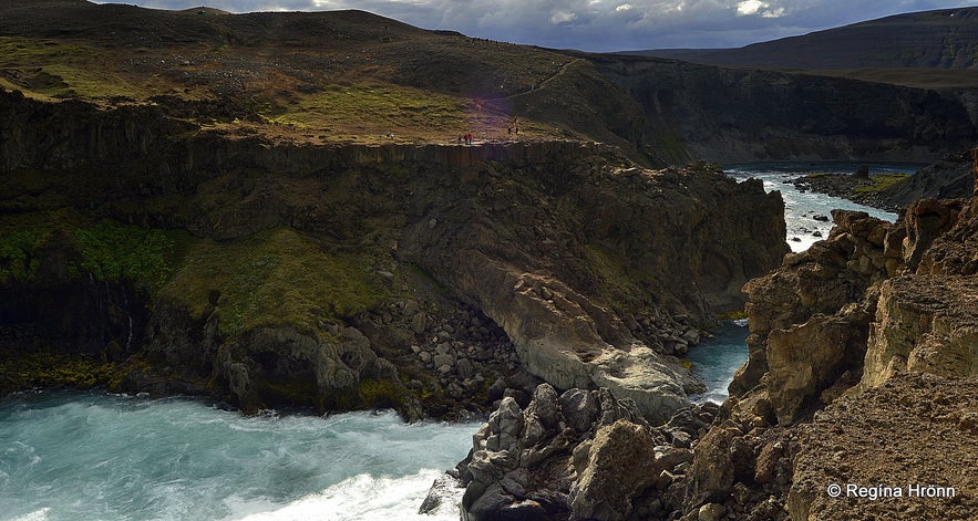 The extraordinary Aldeyjarfoss Waterfall in North-Iceland in beautiful Basalt Column Settings