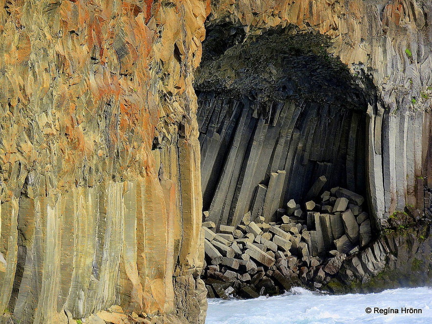 The extraordinary Aldeyjarfoss Waterfall in North-Iceland in beautiful Basalt Column Settings