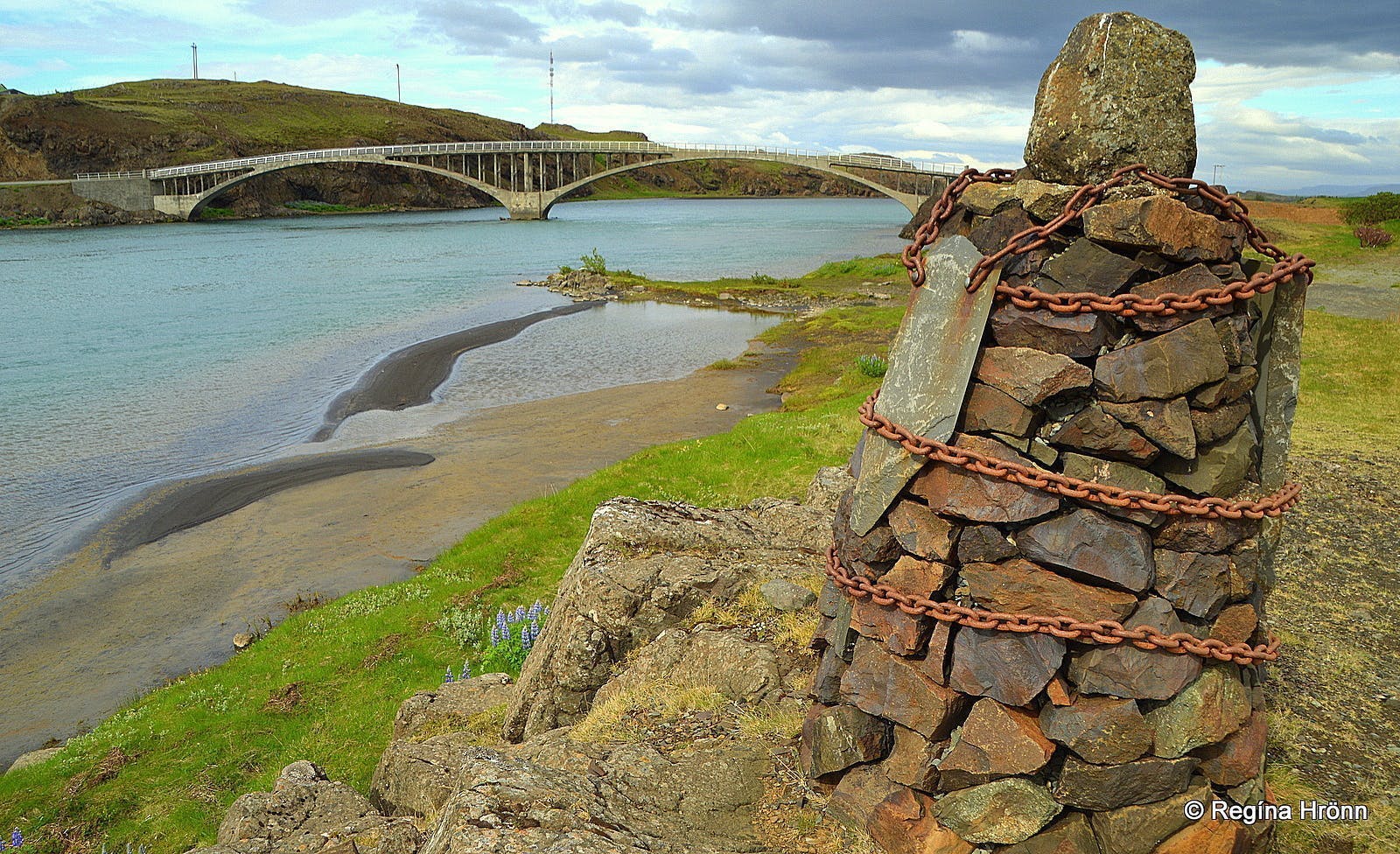 Cairn no. 9 at Hvítárvellir - The Saga of Egill Skallagrímsson, the Settlement Centre in Borgarnes & the 9 Cairns