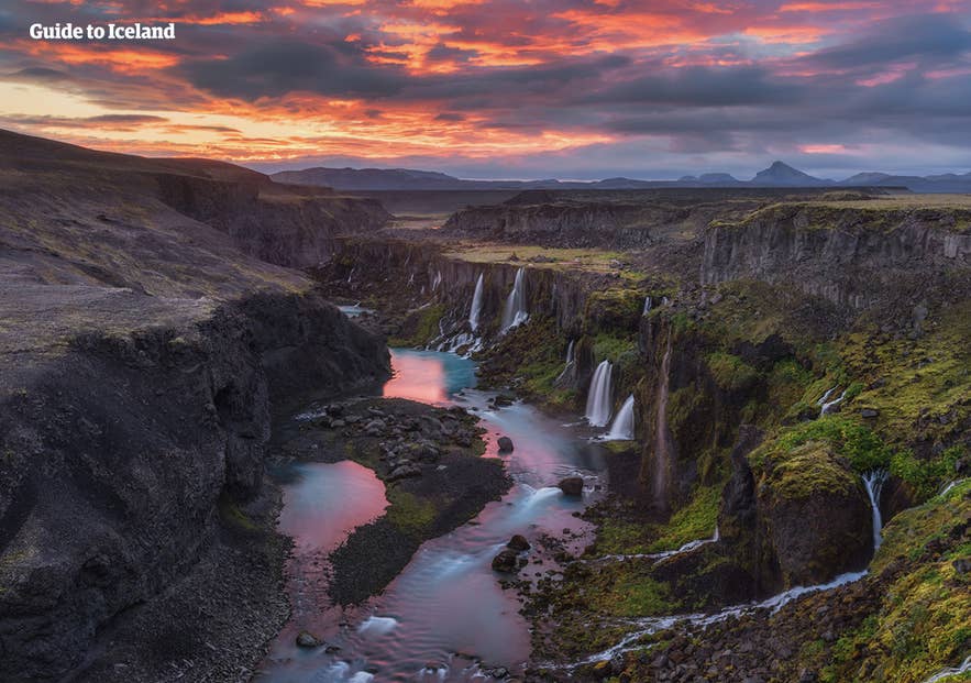 Chasing waterfalls at sunset is among the top activities in Iceland for adrenaline junkies.