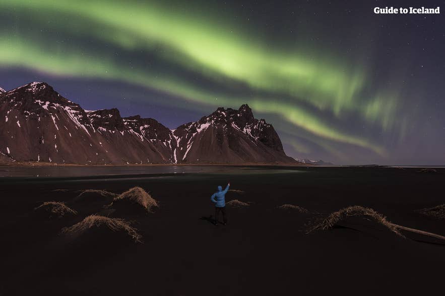 Vestrahorn ist ein großartiges Ziel für Aurora-Fotografie.