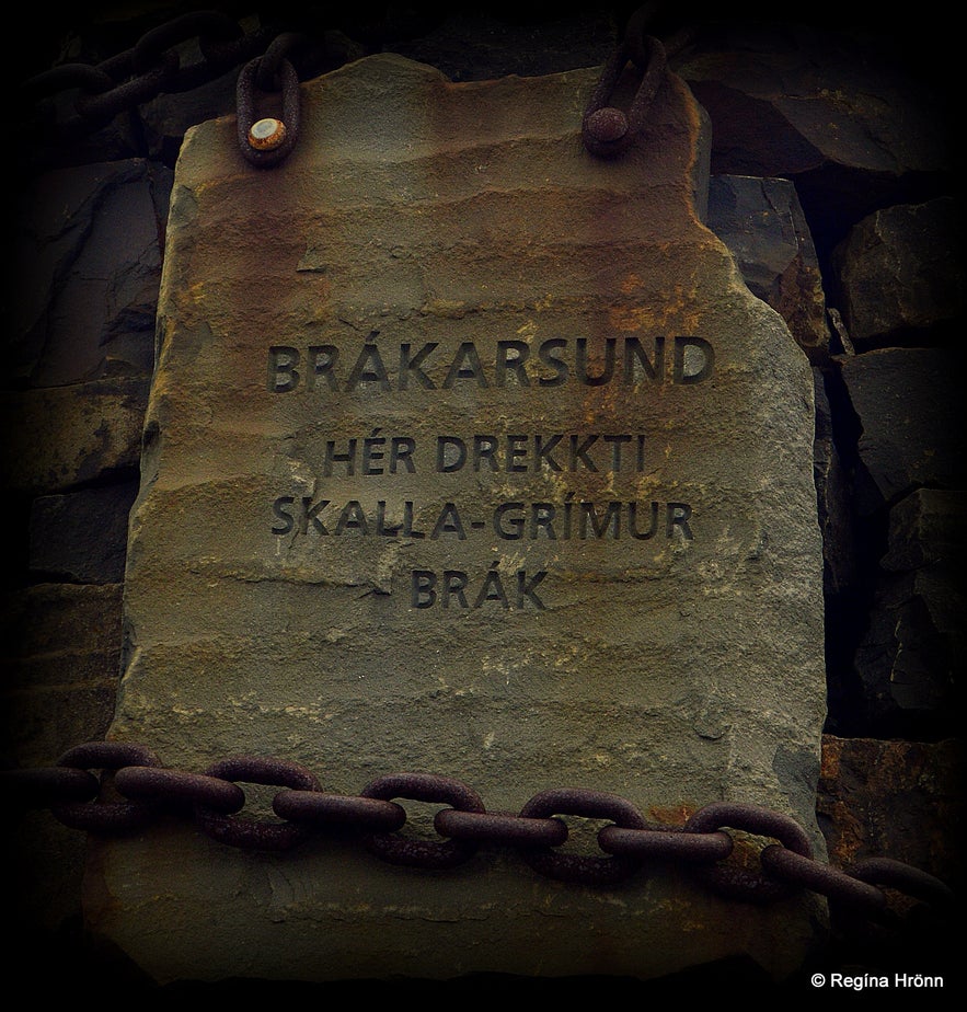 Cairn no 2 at Brákarsund - the Saga of Egill Skallagrímsson