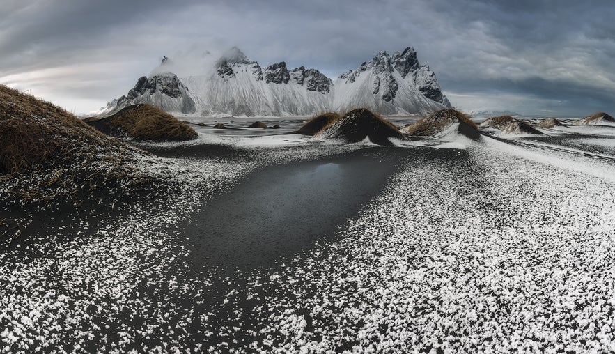 隆冬的Vestrahorn