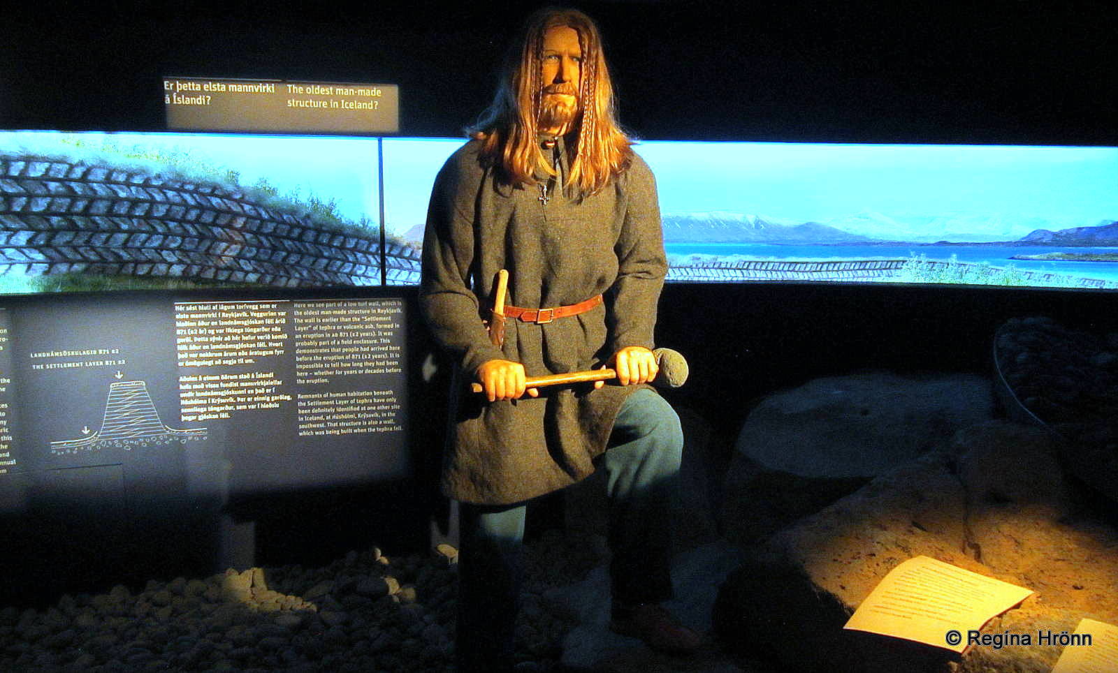 Inside the Settlement Exhibition in Aðalstræti