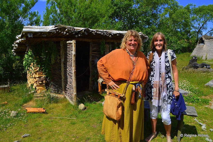 Regína and Guðrún at the Viking village in Ribe Denmakr