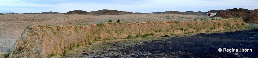 Replica of the Remains of the 11th Century Bjarnargarður Wall