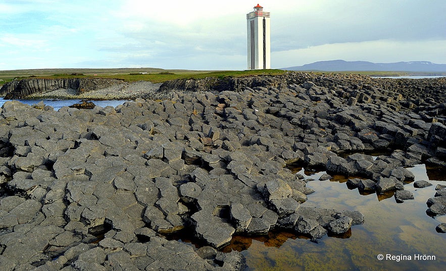 Basalt columns at Kálfshamarsvík cove at Skagi North-Iceland