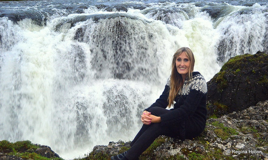 Regína at Kolugljúfur Canyon in North-Iceland