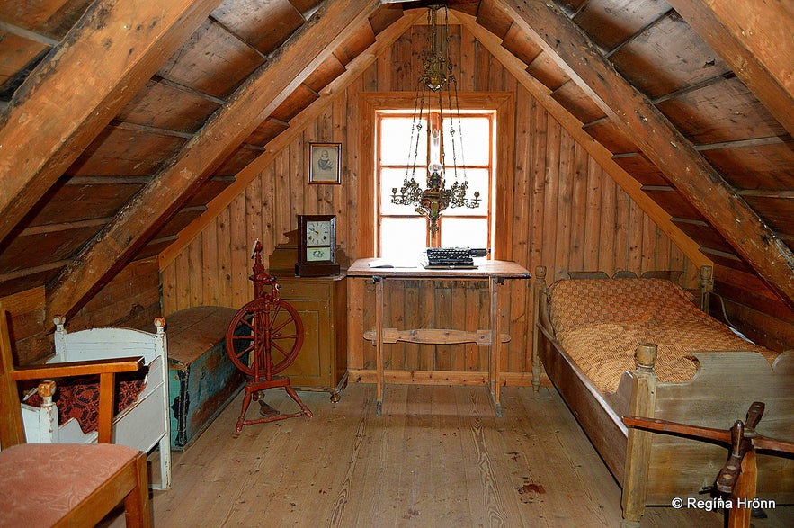 Skógar turf houses in South-Iceland inside