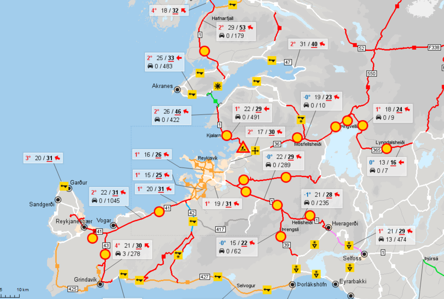 冰島冬季可能發生的複雜路面情況