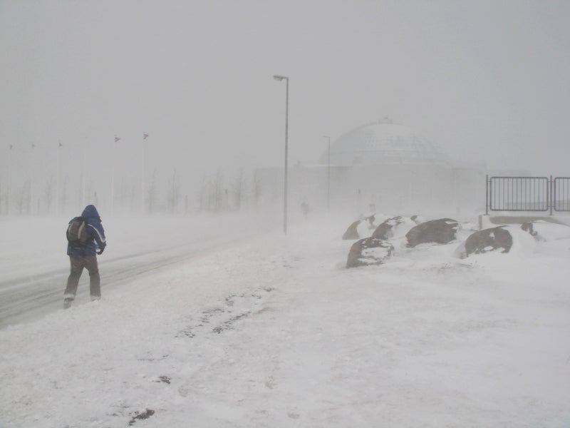 暴風雪中的冰島