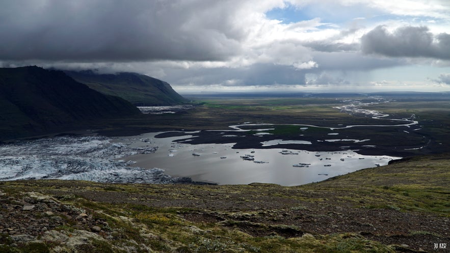 Vue d'un glacier en Islande