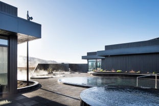 You'll be surrounded by the beautiful Icelandic nature at Krauma geothermal nature baths