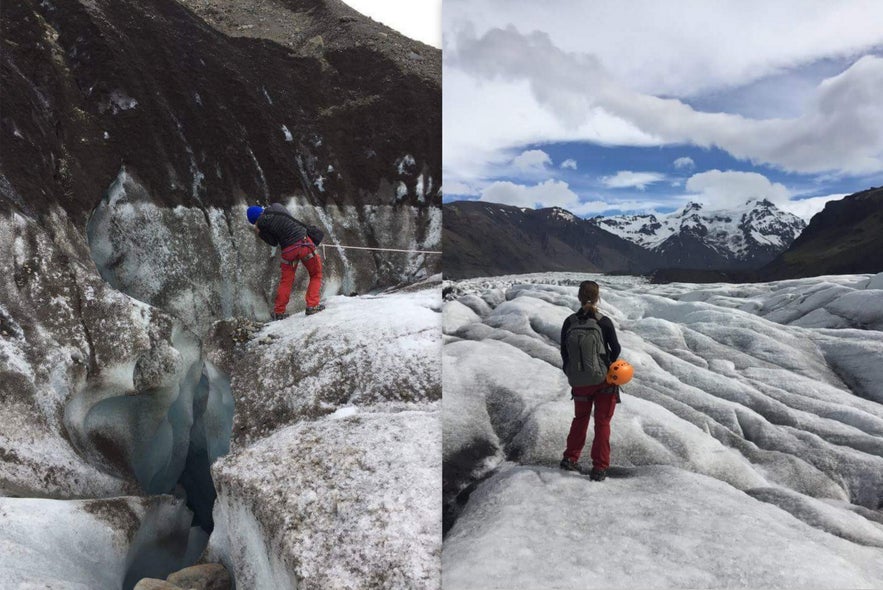 Photo lors de ma rando sur glacier en Islande