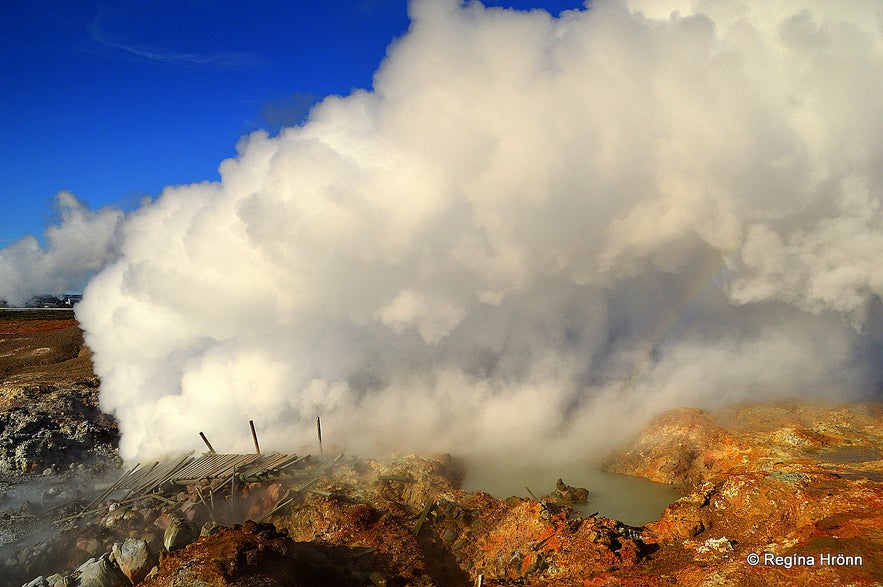 Gunnuhver Mud Pool in Reykjanes in SW-Iceland