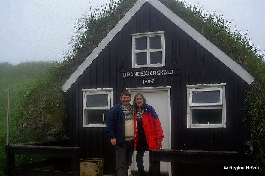 Drangeyjarskáli on Drangey island in North-Iceland