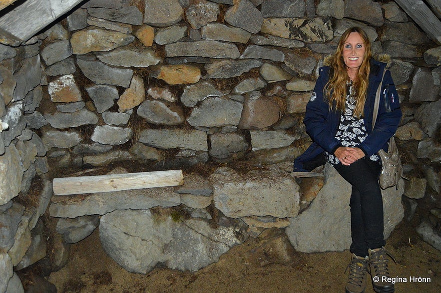 The oldest turf outhouse in Iceland - Hesthúsið á Hólum in the Westfjords inside