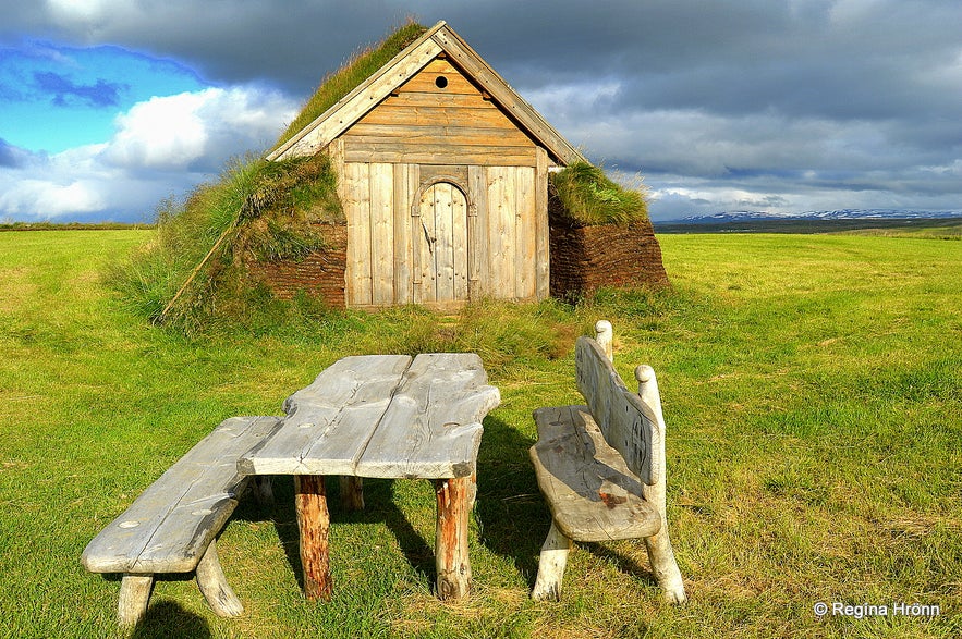 The beautiful Geirsstaðakirkja Turf Church in East-Iceland - a Replica of an old Turf Church​
