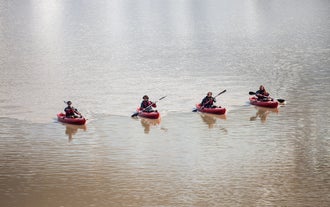 Añada a tu recorrido por la Costa Sur una divertido paseo en kayak por la laguna del glaciar Sólheimajökull.